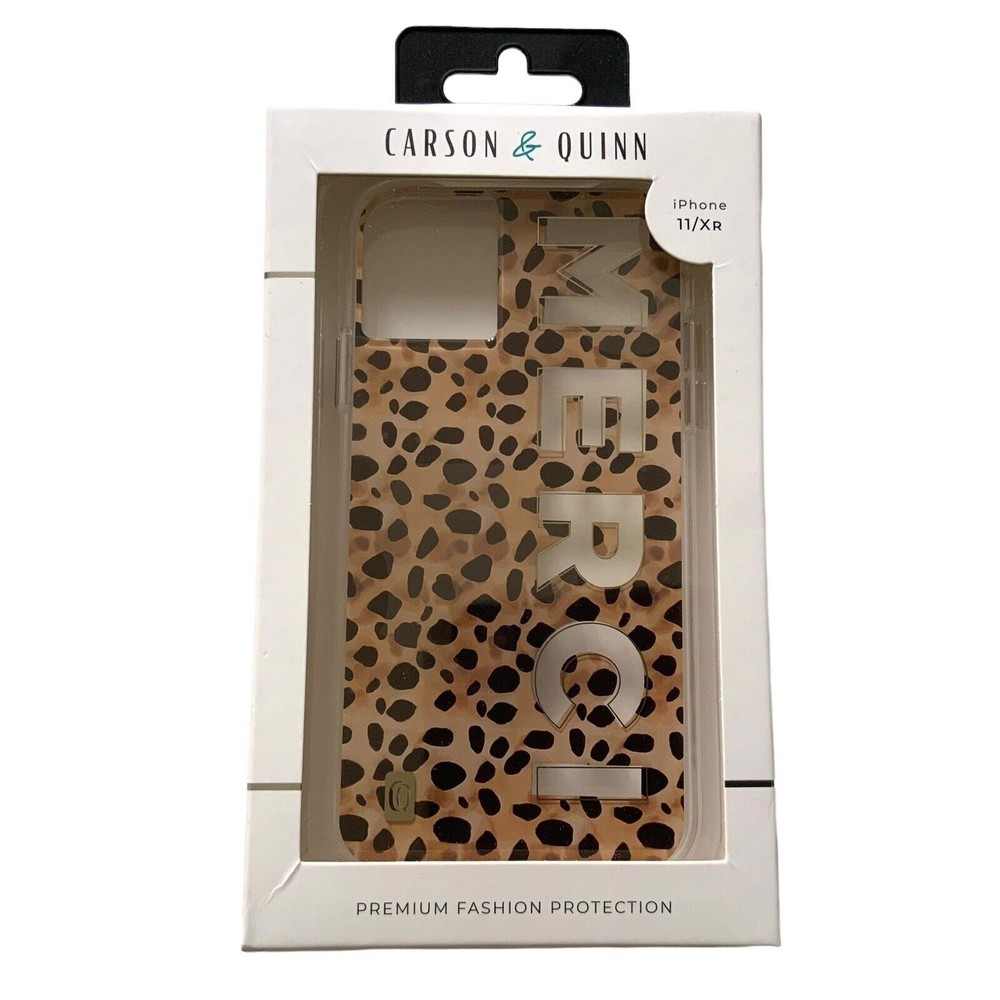 NEW IN Box Carson & Quinn Case for iPhone 11 / 11XR  Merci Cheetah Print Graphic
